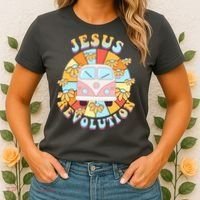 Jesus Revolution Retro Floral Hippie Women's T-Shirt thumb 2