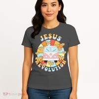 Jesus Revolution Retro Floral Hippie Women's T-Shirt thumb 4