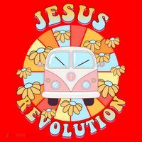 Jesus Revolution Retro Floral Hippie Santa Hat thumb 1