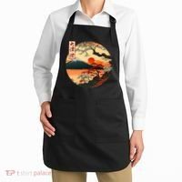 Japanese Red Sunset And Mountain Fuji Kanji Apron thumb 2