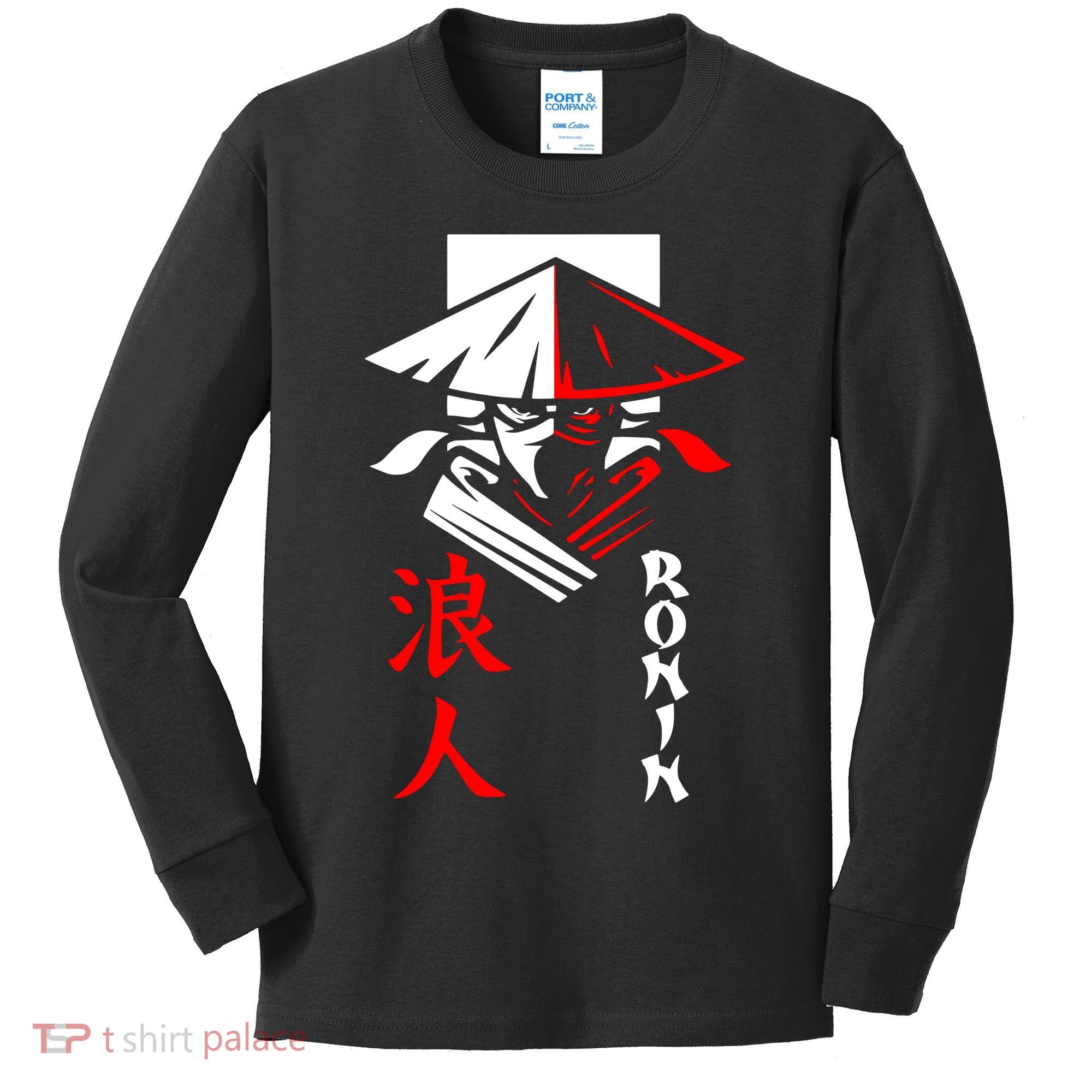 Japanese Ronin Samurai Warrior Bushido Kids Long Sleeve Shirt