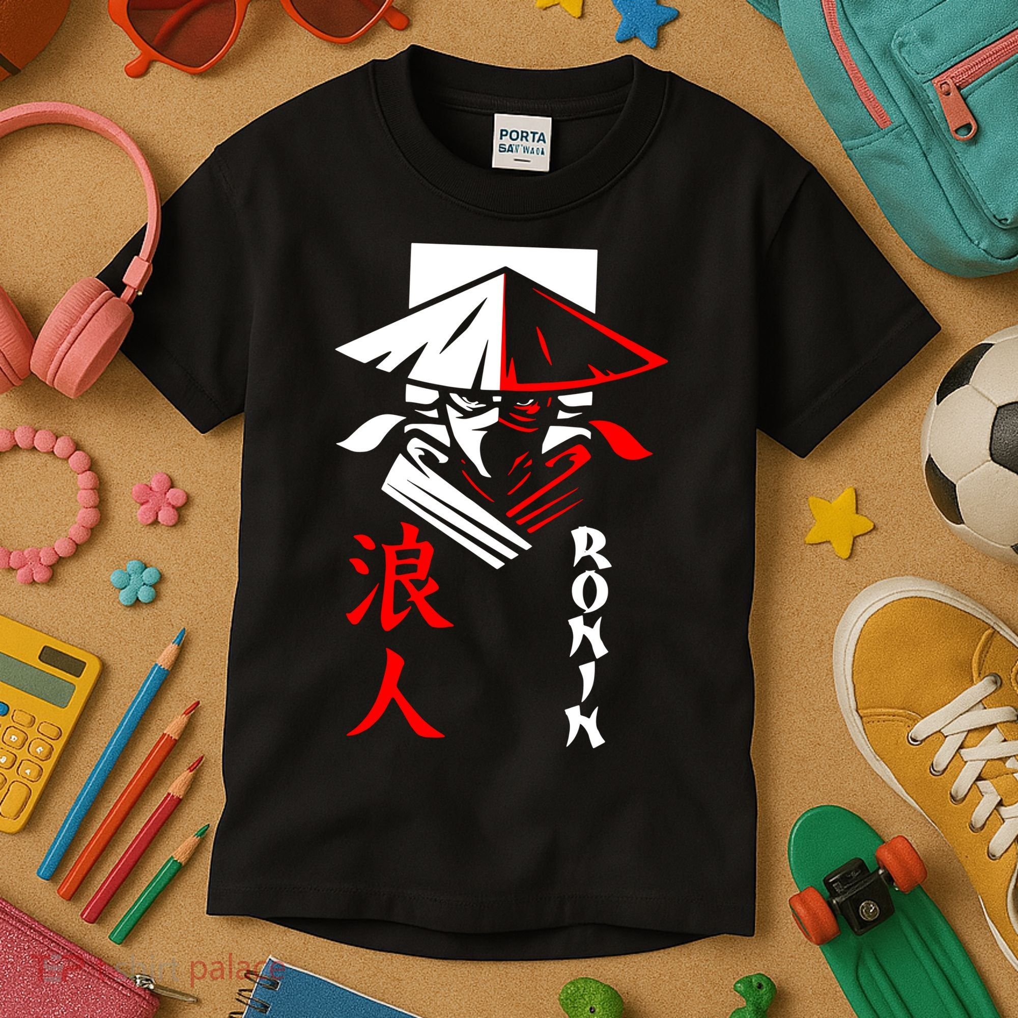 Japanese Ronin Samurai Warrior Bushido Kids T-Shirt