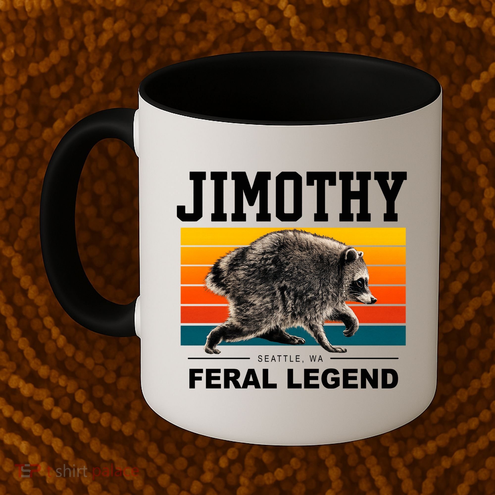 Jimothy Raccoon Seattle WA Feral Legend Coffee Mug
