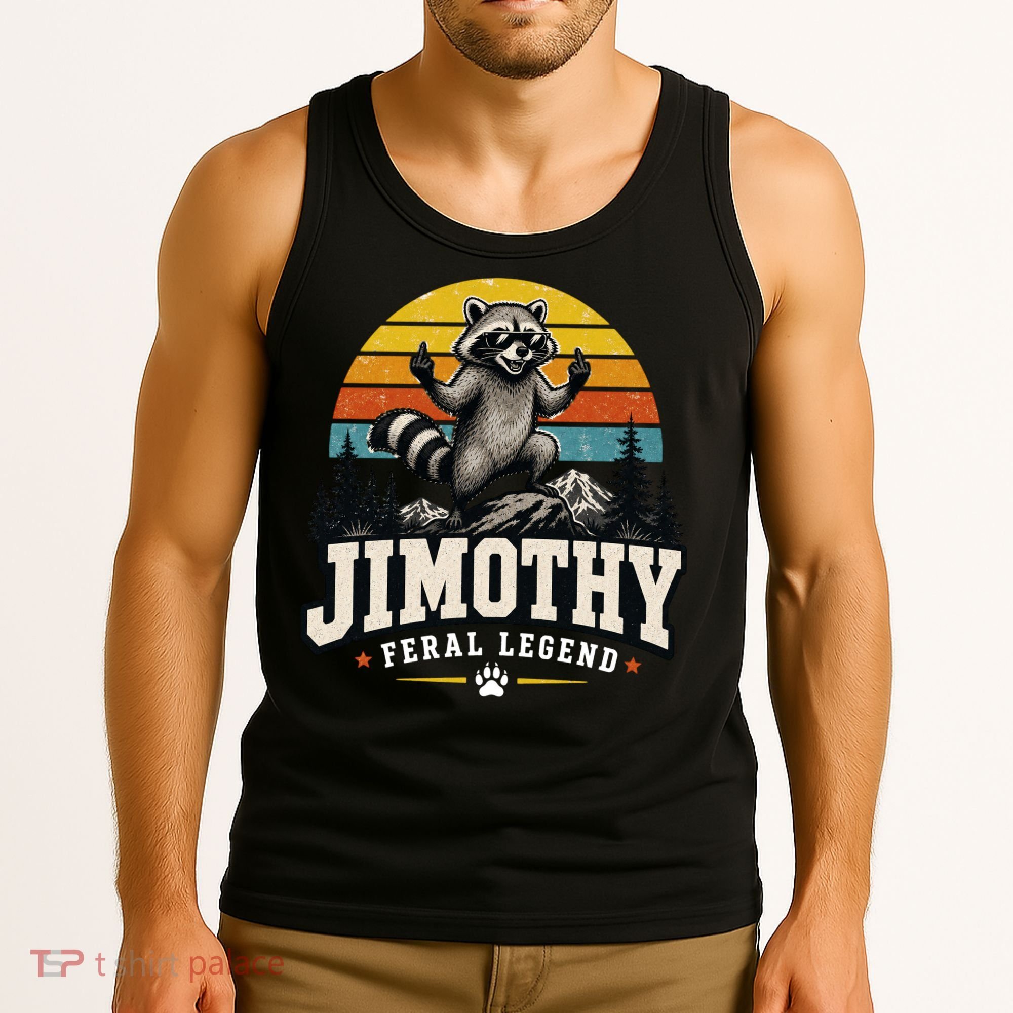 Jimothy Raccoon Seattle Feral Legend Meme Tank Top