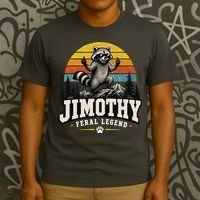 Jimothy Raccoon Seattle Feral Legend Meme T-Shirt thumb 3