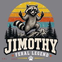 Jimothy Raccoon Seattle Feral Legend Meme T-Shirt thumb 5