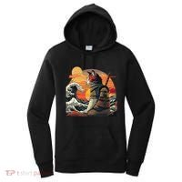 Japanese Retro Samurai Cat The Great Wave By Hokusai Women's Hoodie thumb 0