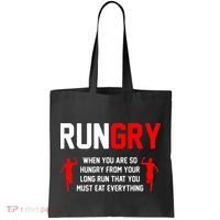 Just Run Tee XC Runner Cross Country Runners Training Tote Bag thumb 0