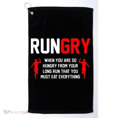 Just Run Tee XC Runner Cross Country Runners Training Golf Towel