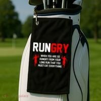 Just Run Tee XC Runner Cross Country Runners Training Golf Towel thumb 2