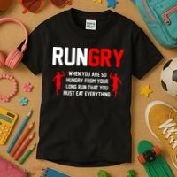 Just Run Tee XC Runner Cross Country Runners Training Kids T-Shirt thumb 3