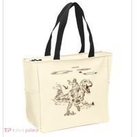 Jesus Riding TRex Dinosaur Tote Bag thumb 2