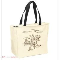 Jesus Riding TRex Dinosaur Tote Bag thumb 2