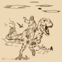 Jesus Riding TRex Dinosaur Tote Bag thumb 4