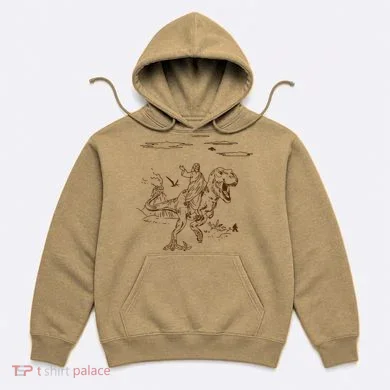 Jesus Riding TRex Dinosaur Hoodie