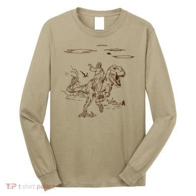 Jesus Riding TRex Dinosaur Long Sleeve Shirt