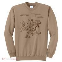 Jesus Riding TRex Dinosaur Sweatshirt thumb 0