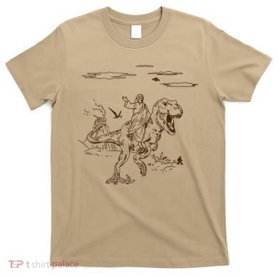 Jesus Riding TRex Dinosaur T-Shirt