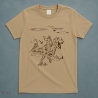 Jesus Riding TRex Dinosaur T-Shirt thumb 5