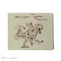 Jesus Riding TRex Dinosaur Mousepad thumb 0