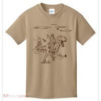 Jesus Riding TRex Dinosaur Kids T-Shirt thumb 0