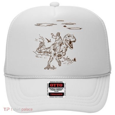 Jesus Riding TRex Dinosaur Hat