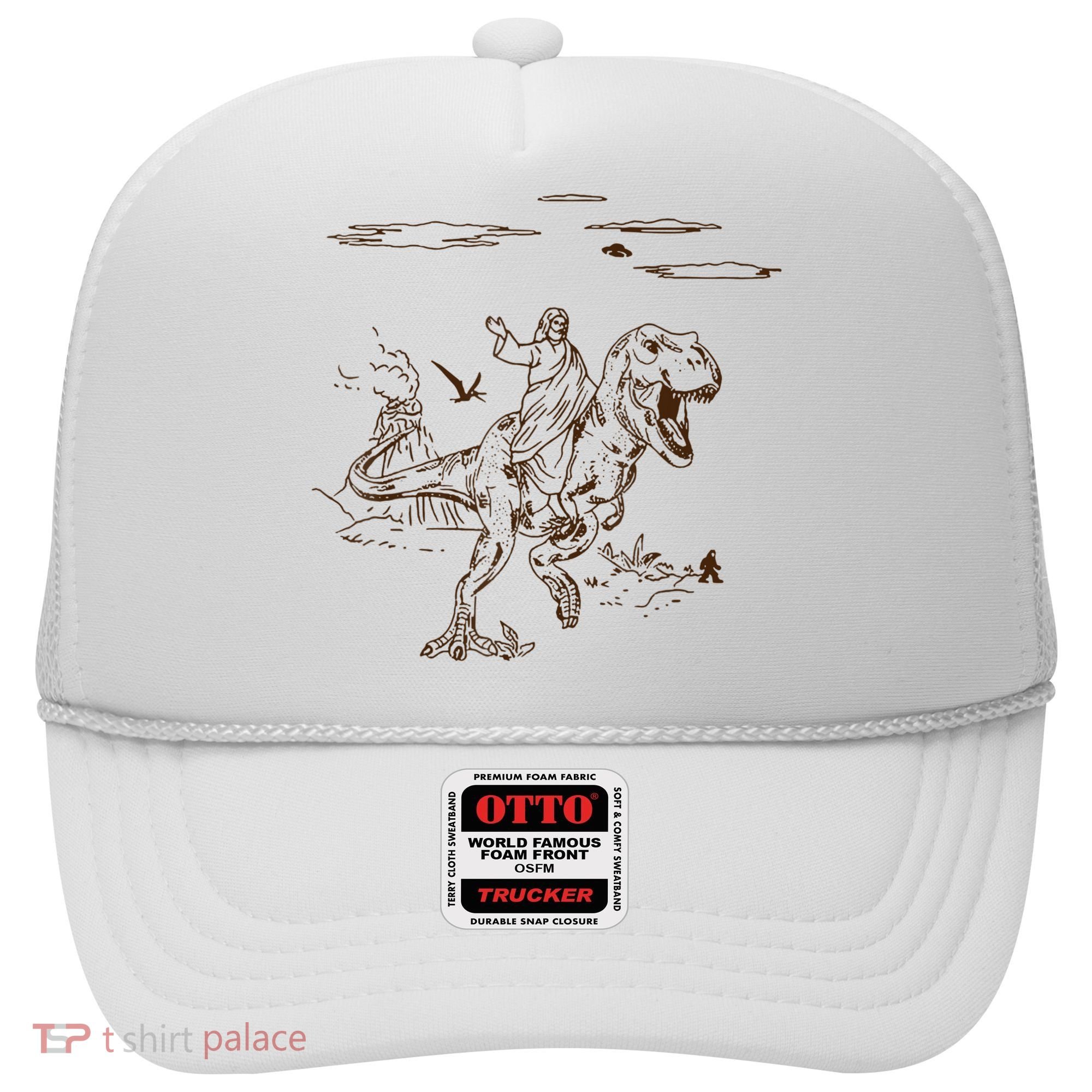 Jesus Riding TRex Dinosaur Hat