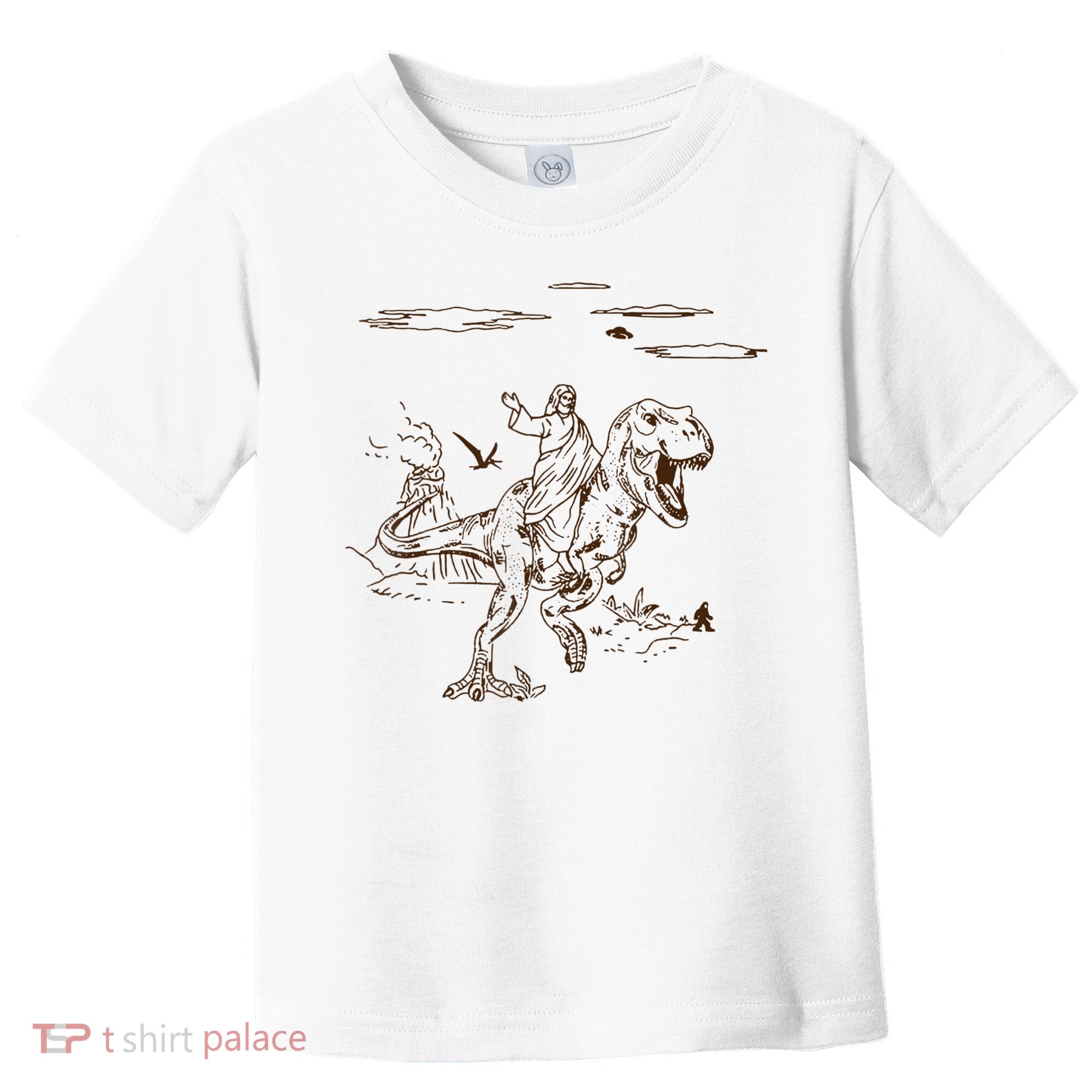Jesus Riding TRex Dinosaur Toddler T-Shirt