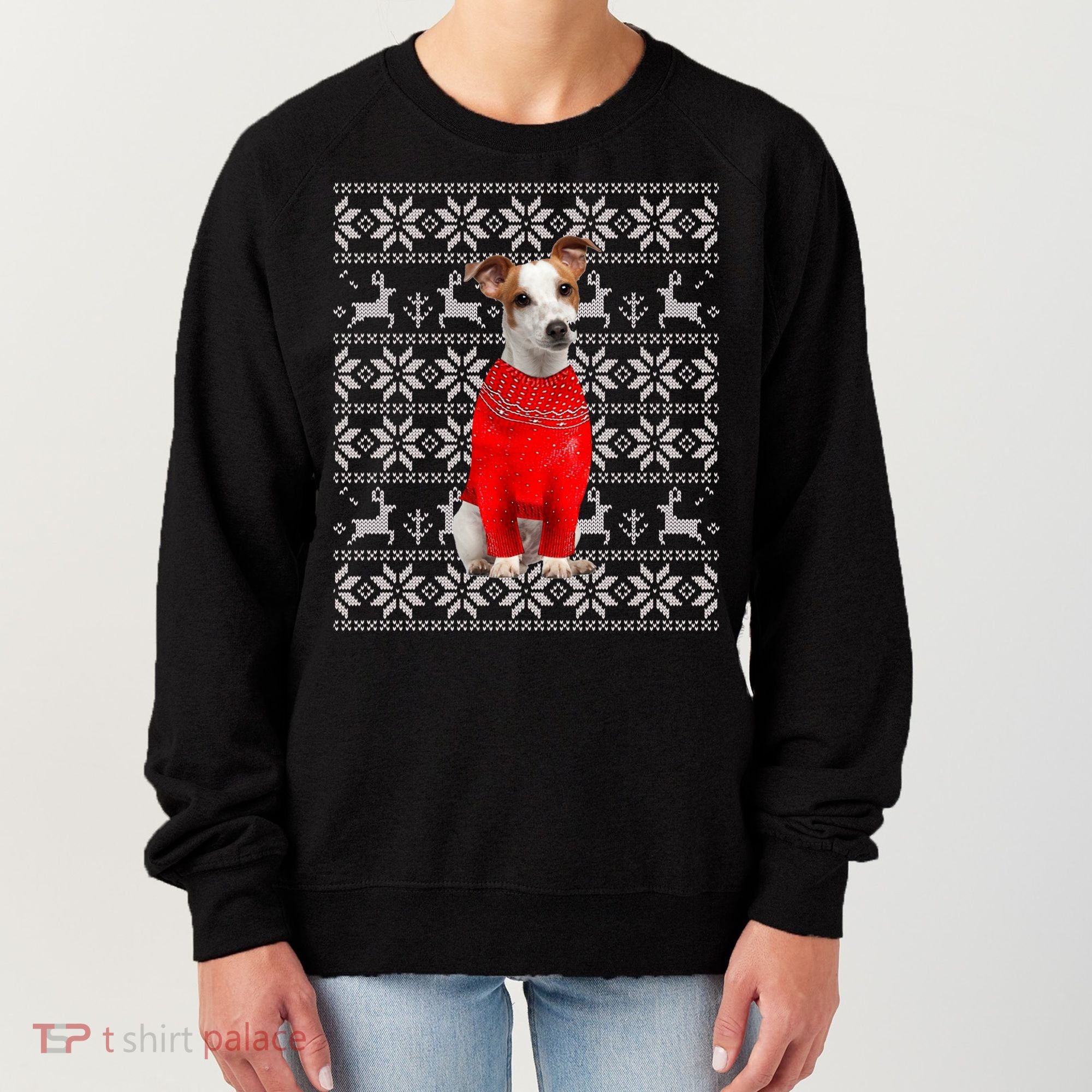 Jack Russell Terrier Ugly Sweater Christmas Meaningful Gift Funny Dog Gift Women's Sweatshirt