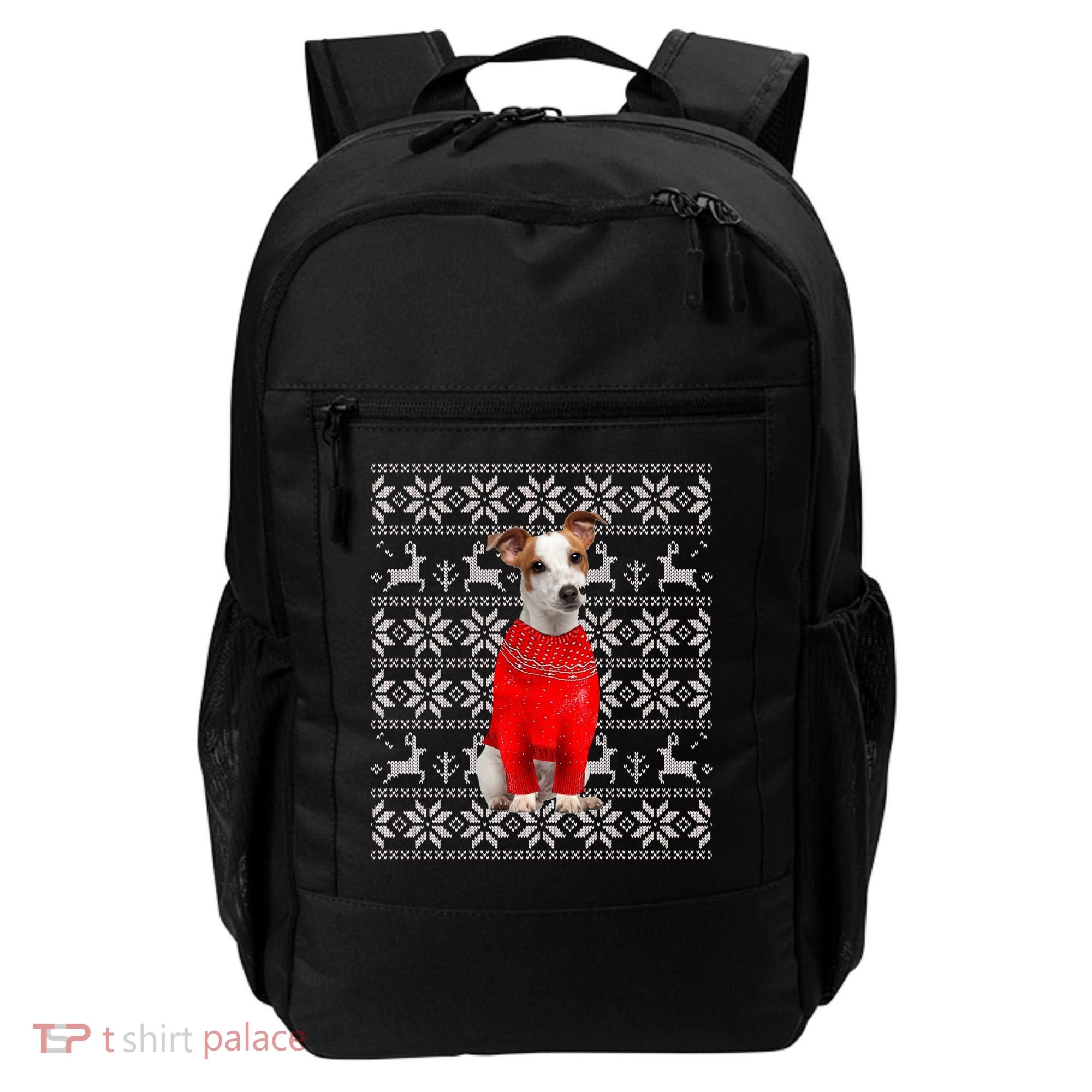 Jack Russell Terrier Ugly Sweater Christmas Meaningful Gift Funny Dog Gift Backpack