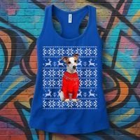 Jack Russell Terrier Ugly Sweater Christmas Meaningful Gift Funny Dog Gift Women's Tank Top thumb 3