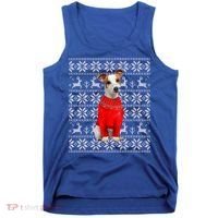 Jack Russell Terrier Ugly Sweater Christmas Meaningful Gift Funny Dog Gift Tank Top thumb 0
