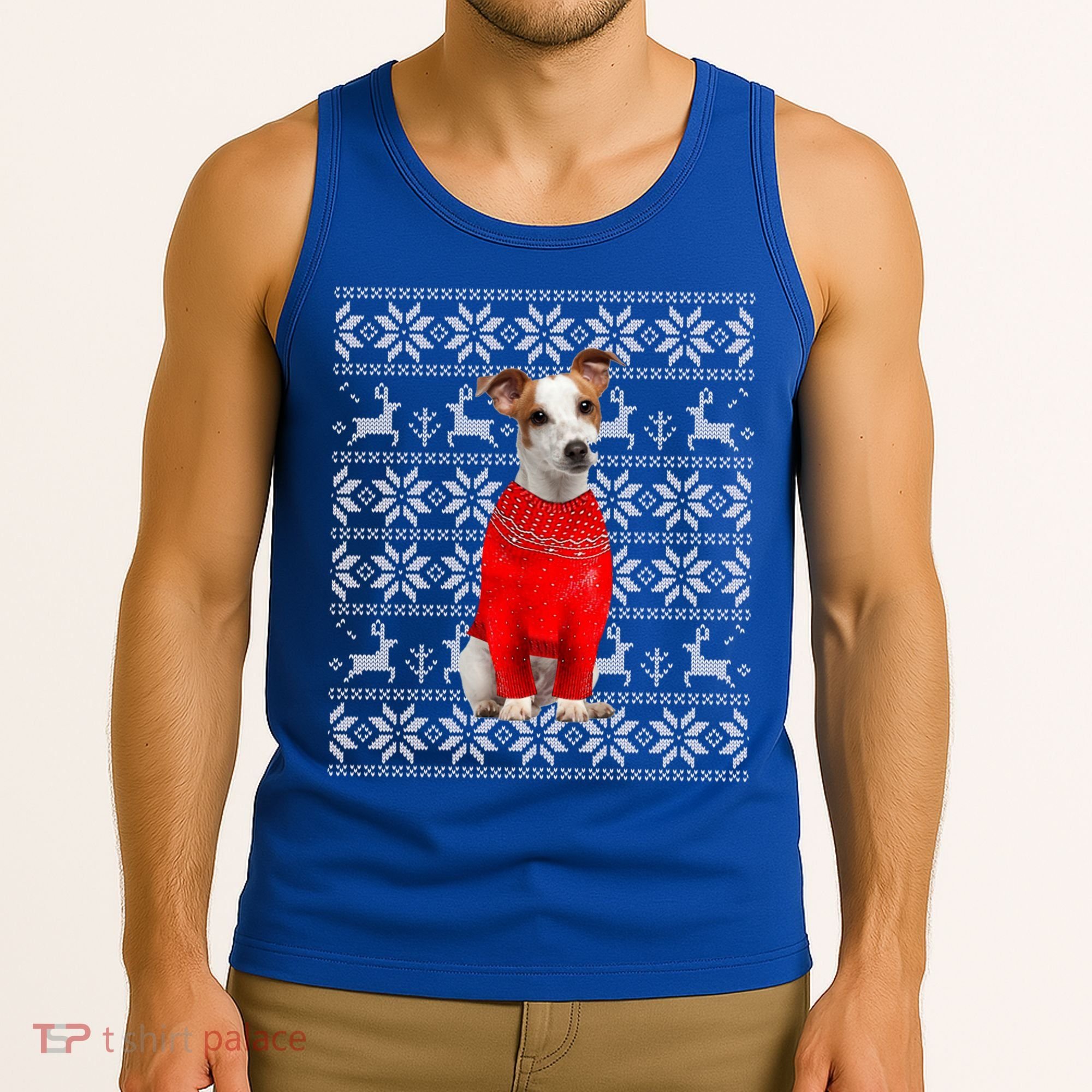 Jack Russell Terrier Ugly Sweater Christmas Meaningful Gift Funny Dog Gift Tank Top