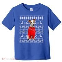 Jack Russell Terrier Ugly Sweater Christmas Meaningful Gift Funny Dog Gift Toddler T-Shirt thumb 0