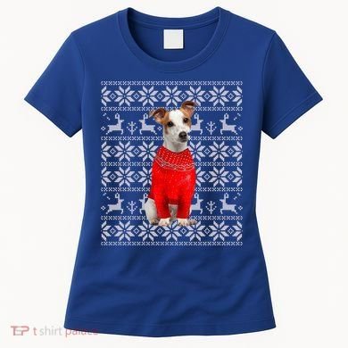 Jack Russell Terrier Ugly Sweater Christmas Meaningful Gift Funny Dog Gift Women's T-Shirt