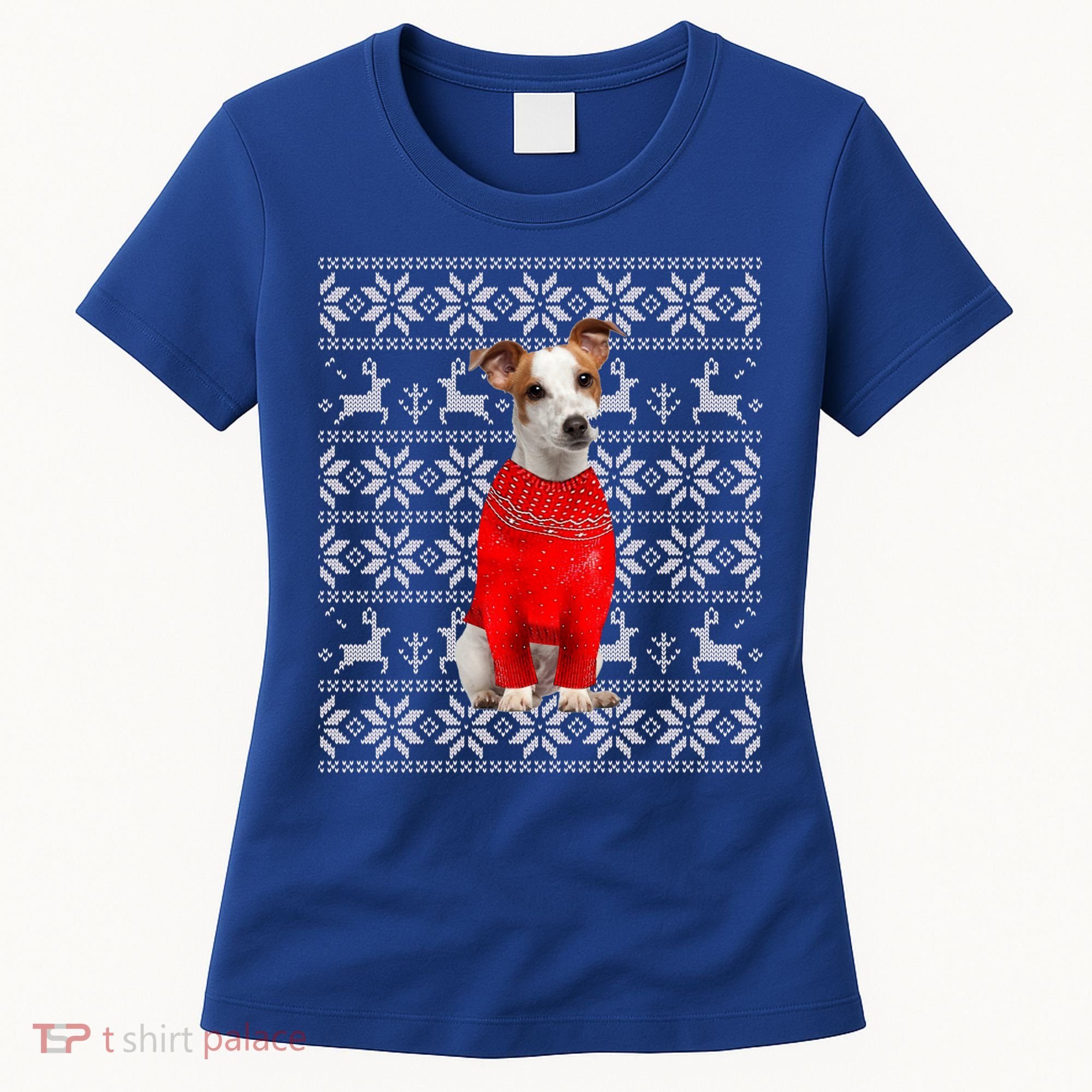 Jack Russell Terrier Ugly Sweater Christmas Meaningful Gift Funny Dog Gift Women's T-Shirt