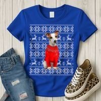 Jack Russell Terrier Ugly Sweater Christmas Meaningful Gift Funny Dog Gift Women's T-Shirt thumb 3