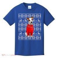 Jack Russell Terrier Ugly Sweater Christmas Meaningful Gift Funny Dog Gift Kids T-Shirt thumb 0