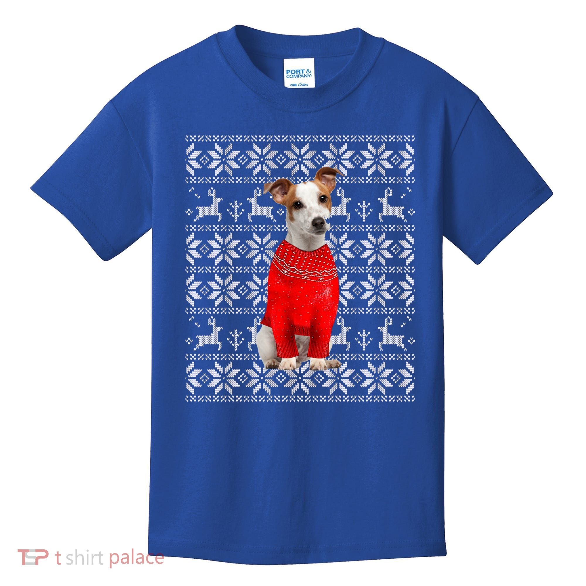 Jack Russell Terrier Ugly Sweater Christmas Meaningful Gift Funny Dog Gift Kids T-Shirt