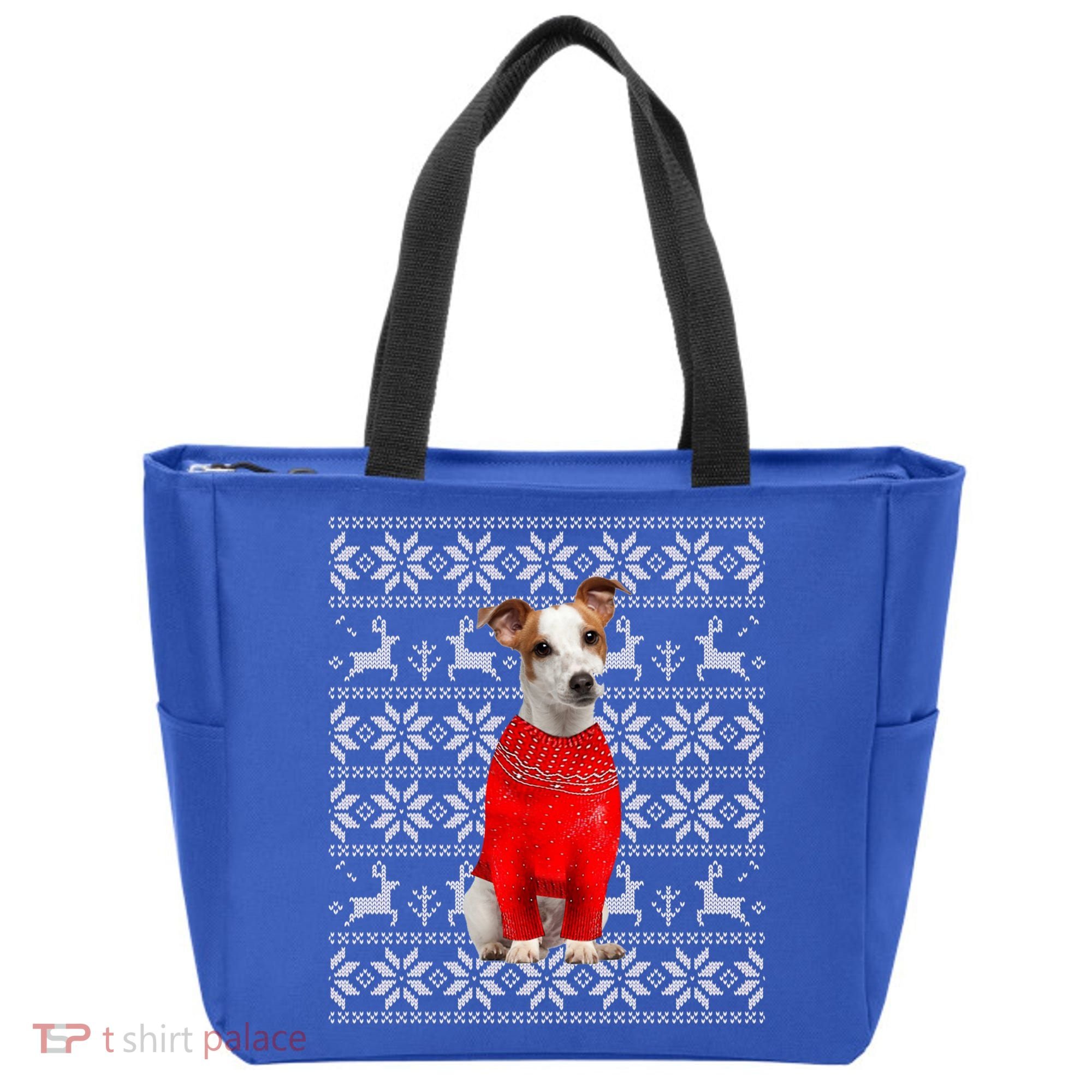 Jack Russell Terrier Ugly Sweater Christmas Meaningful Gift Funny Dog Gift Tote Bag