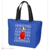 Jack Russell Terrier Ugly Sweater Christmas Meaningful Gift Funny Dog Gift Tote Bag thumb 3