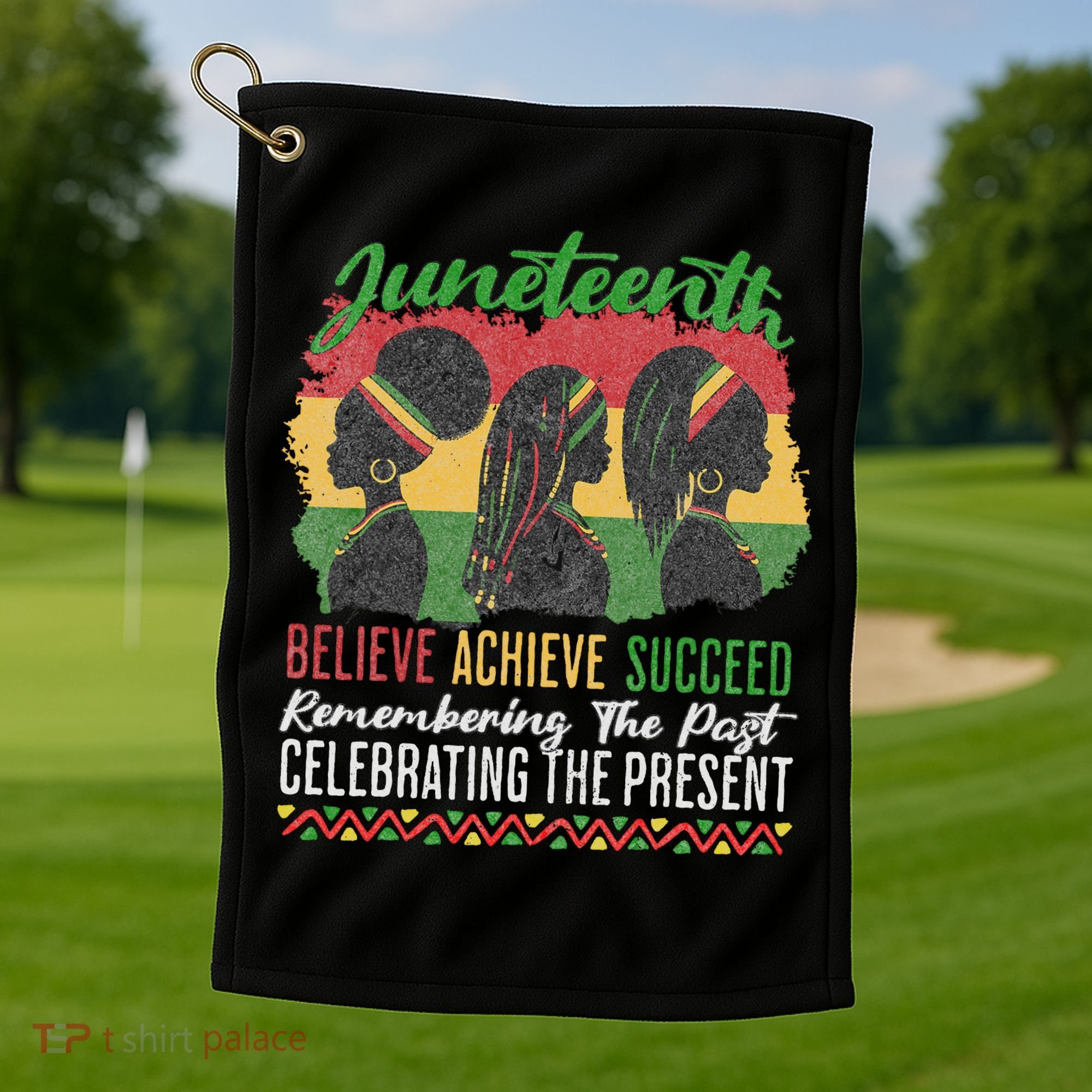 Junenth Remembering The Past Celebrating The Present Golf Towel