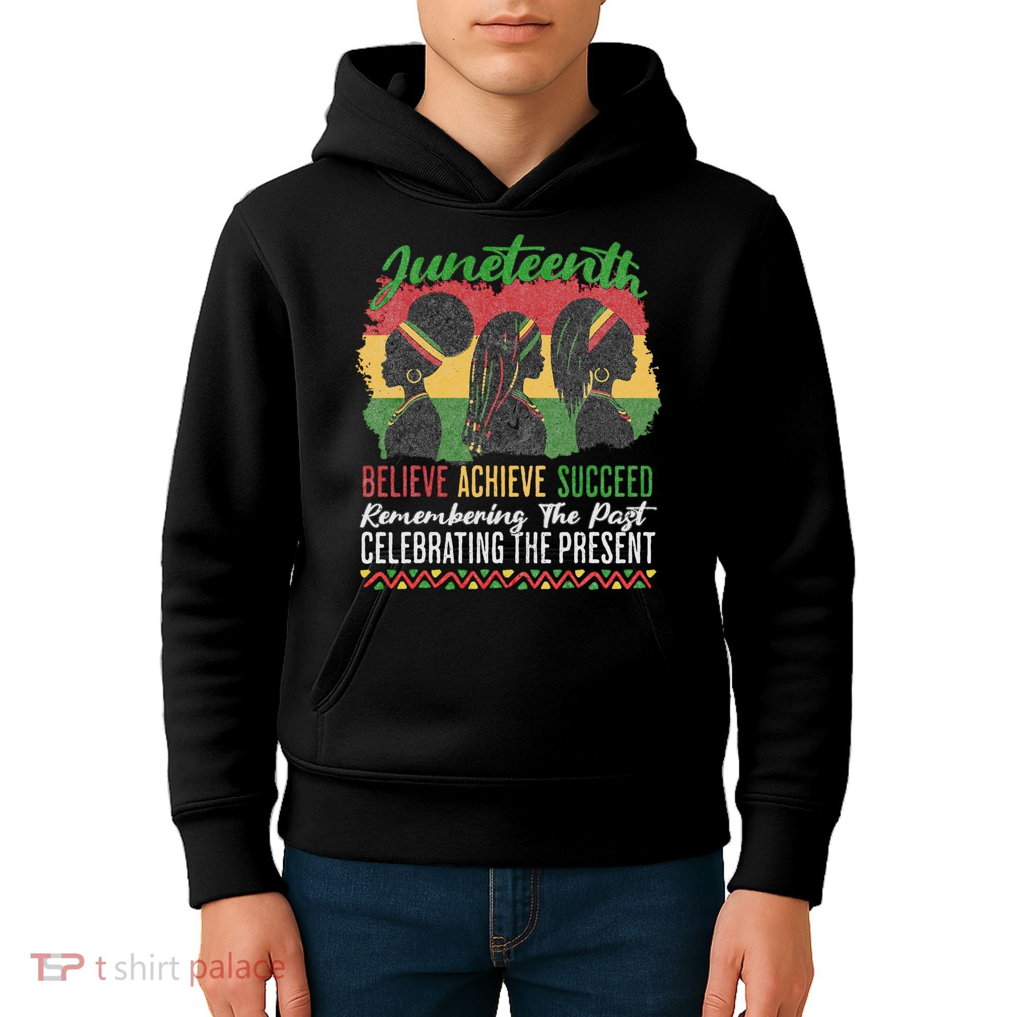 Junenth Remembering The Past Celebrating The Present Kids Hoodie
