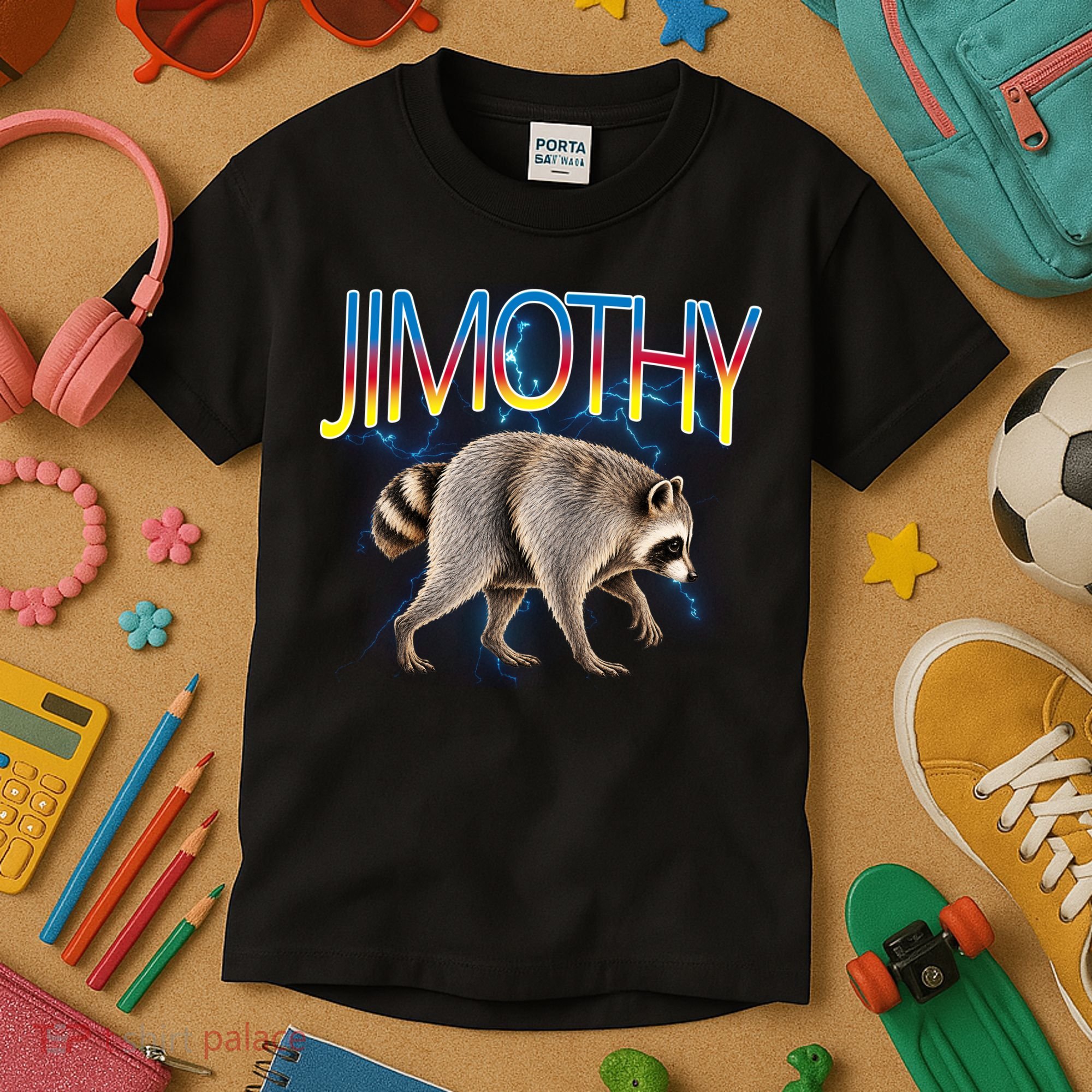 Jimothy Raccoon Viral Seattle Feral Legend Meme Cute Funny Kids T-Shirt