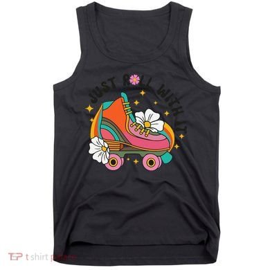 Just Roll With It Roller Skating Retro Summer Vintage Roller Tank Top