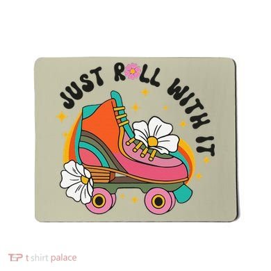 Just Roll With It Roller Skating Retro Summer Vintage Roller Mousepad