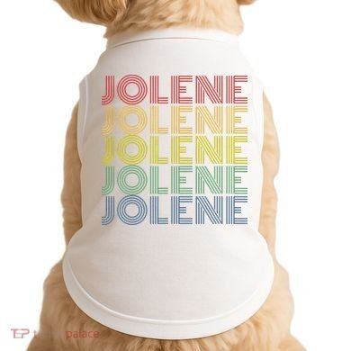 Jolene Retro Wordmark Pattern Vintage Style Doggie Tank