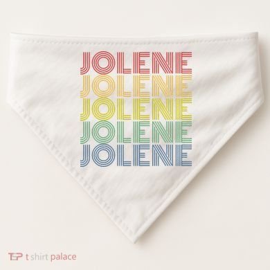 Jolene Retro Wordmark Pattern Vintage Style USA-Made Doggie Bandana