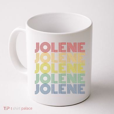 Jolene Retro Wordmark Pattern Vintage Style Coffee Mug