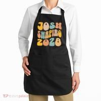 Josh Shaprio 2028 for President Resist Wavy Groovy Election Apron thumb 2